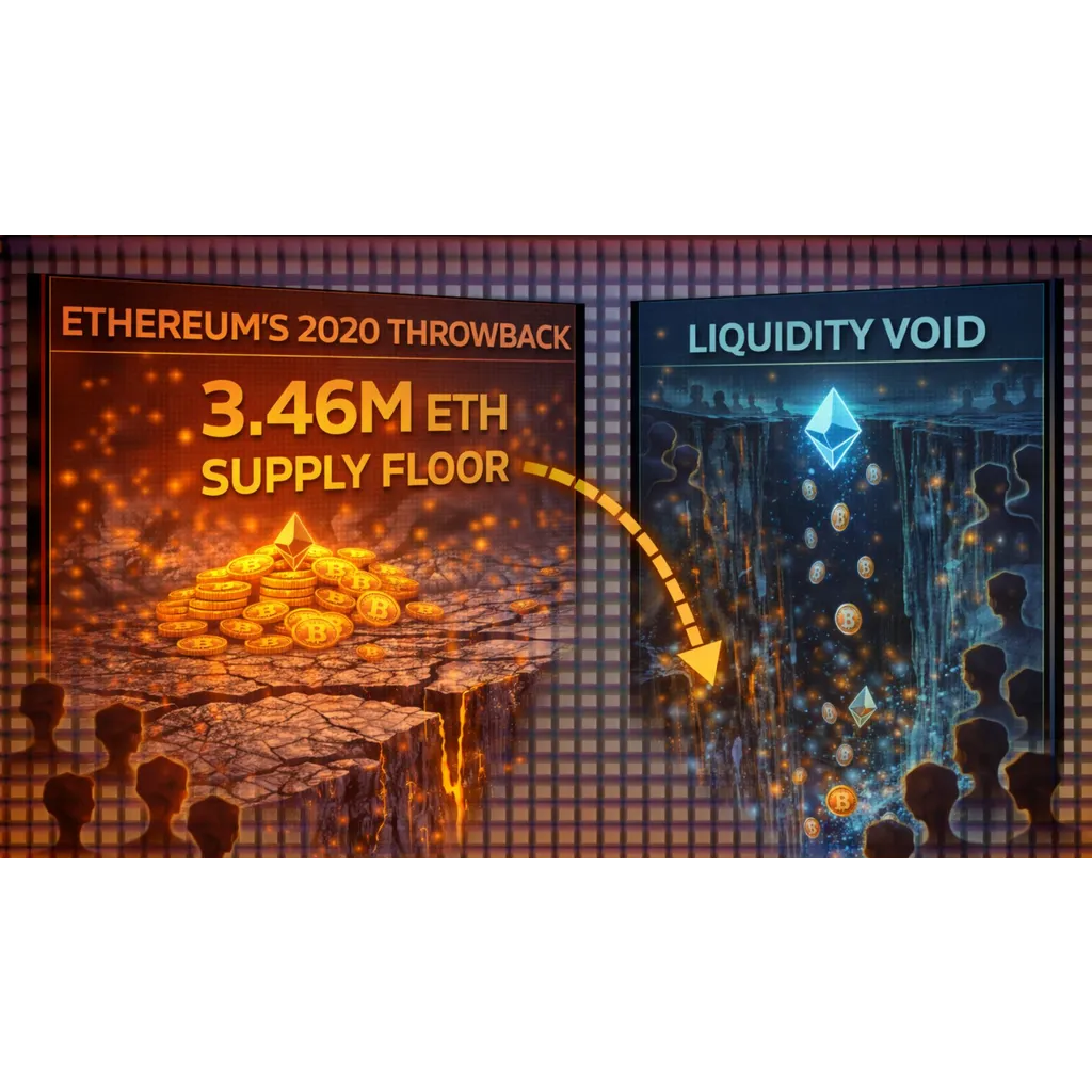 Ethereum’s 2020 Throwback: How A 3.46M ETH Supply Floor Creates A Liquidity Void Ethereum’s 2020 Throwback: How A 3.46M ETH Supply Floor Creates A Liquidity Void
