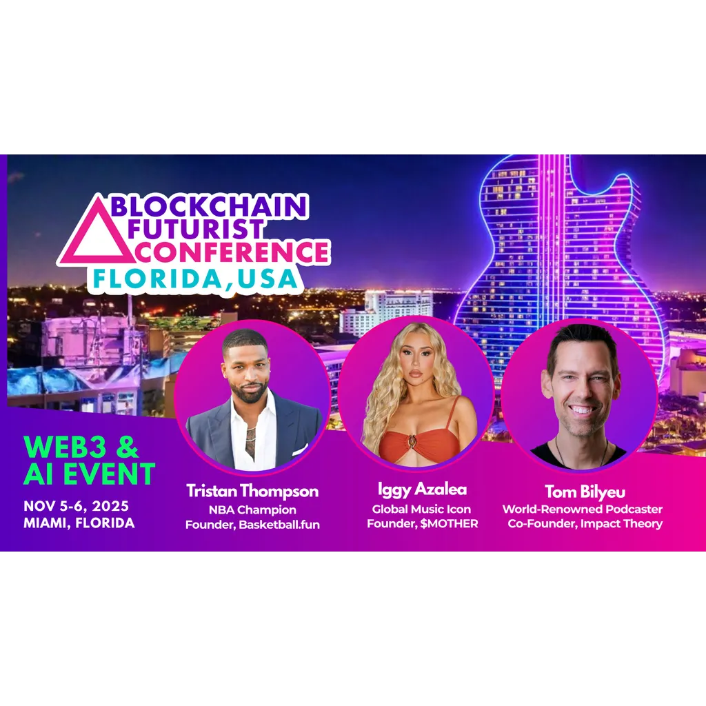 Blockchain Futurist Conference Florida 2025 starts November 5 with featured speakers Blockchain Futurist Conference Florida 2025 starts November 5 with featured speakers