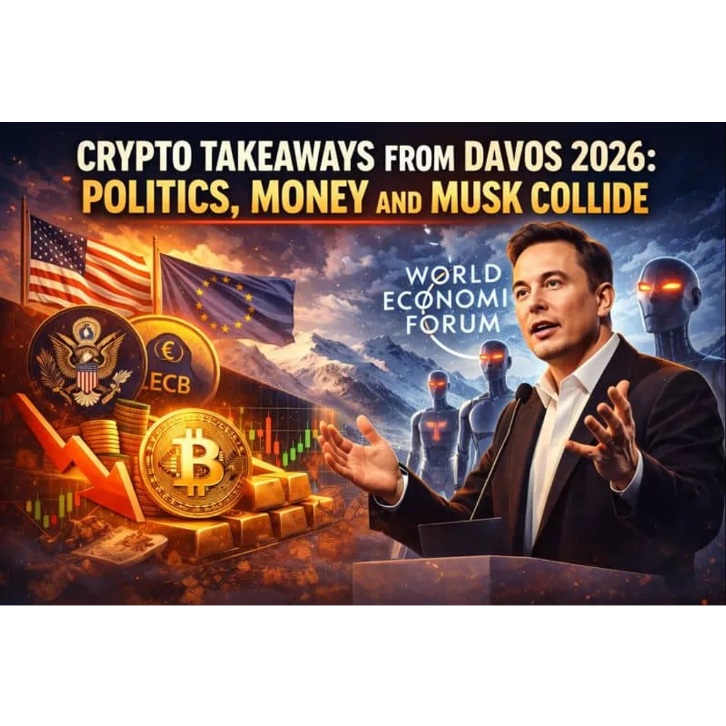 Crypto Takeaways From Davos 2026: Where Politics, Money — and Musk — Collide Crypto Takeaways From Davos 2026: Where Politics, Money — and Musk — Collide