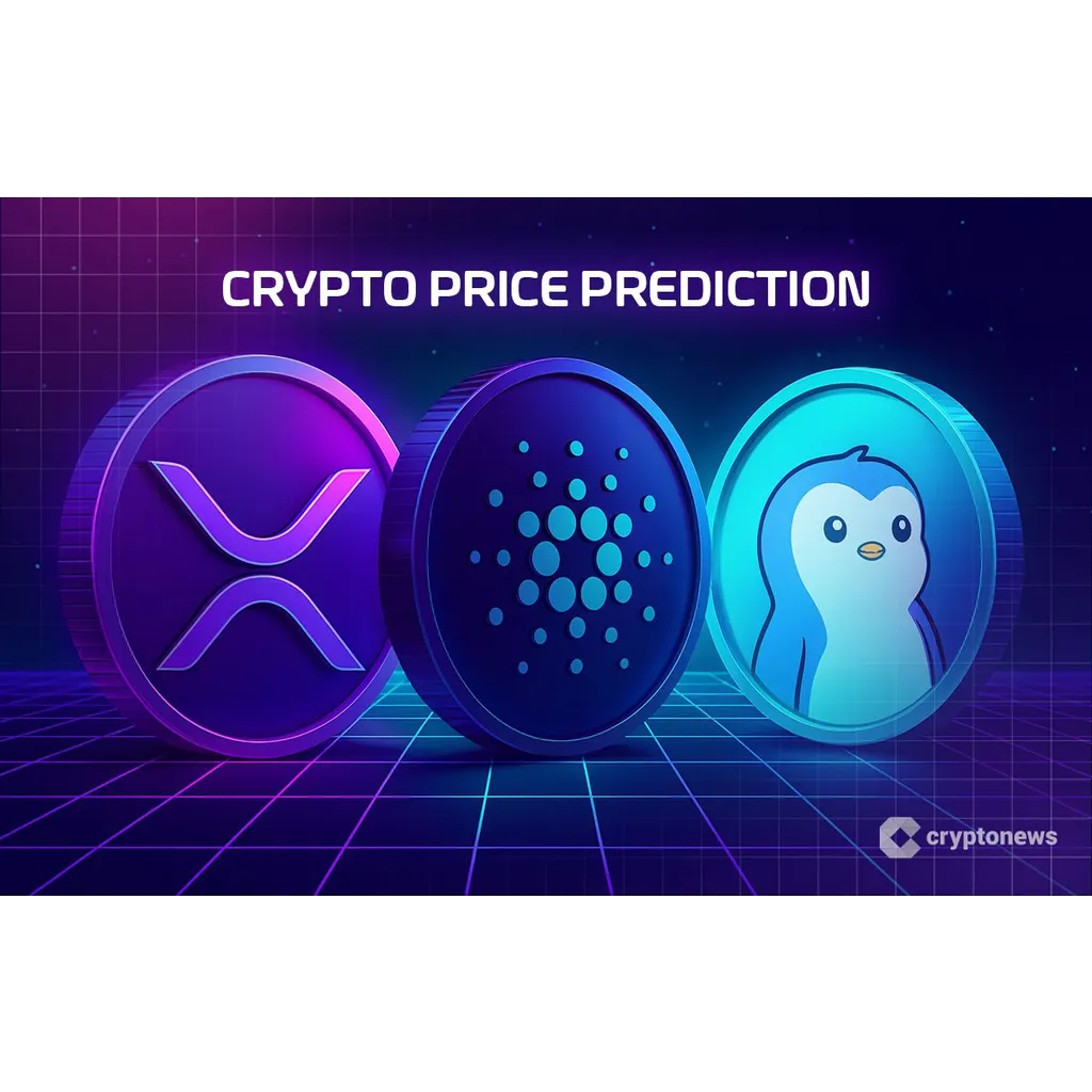 XRP Cardano PENGU cryptocurrency price predictions presented in market analysis XRP Cardano PENGU cryptocurrency price predictions presented in market analysis