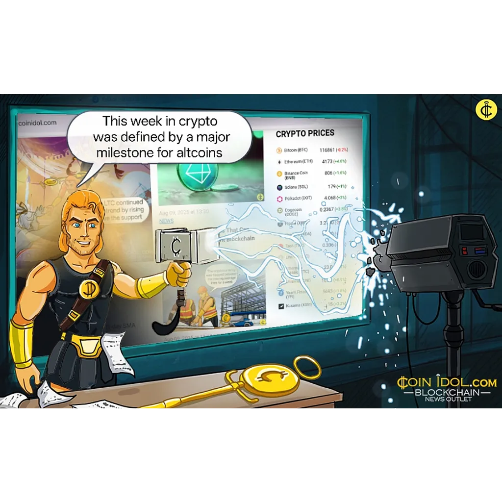 CoinIdol Weekly Crypto News: August 9, 2025 CoinIdol Weekly Crypto News: August 9, 2025