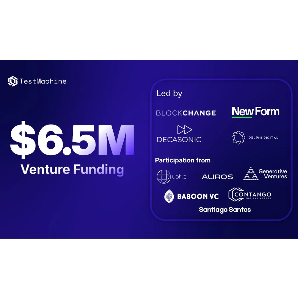 TestMachine Secures Over .5M In Venture Funding To Expand AI-driven Blockchain Security Solutions TestMachine Secures Over .5M In Venture Funding To Expand AI-driven Blockchain Security Solutions