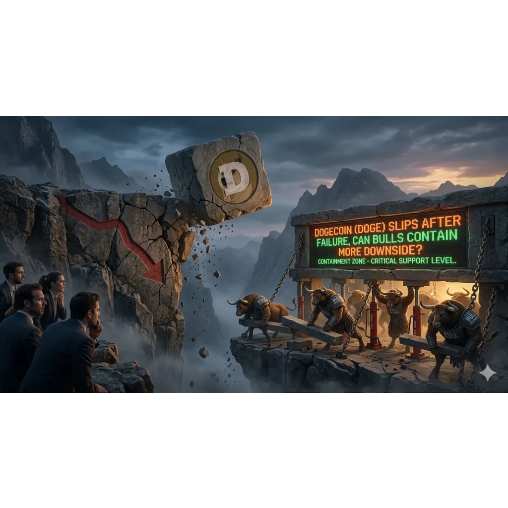 Dogecoin (DOGE) Slips After Failure, Can Bulls Contain More Downside? Dogecoin (DOGE) Slips After Failure, Can Bulls Contain More Downside?
