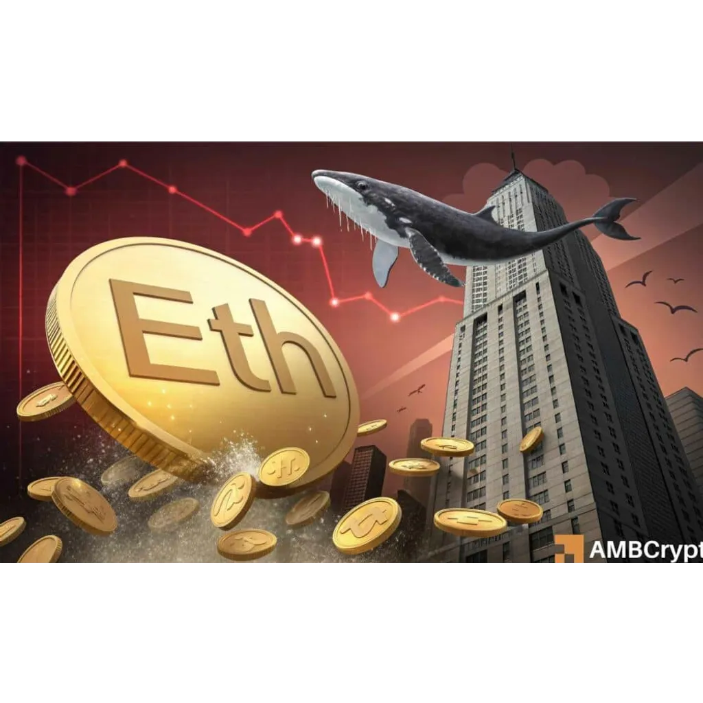 Ethereum drops 4.2% after million whale sell-off shakes crypto market stability Ethereum drops 4.2% after million whale sell-off shakes crypto market stability