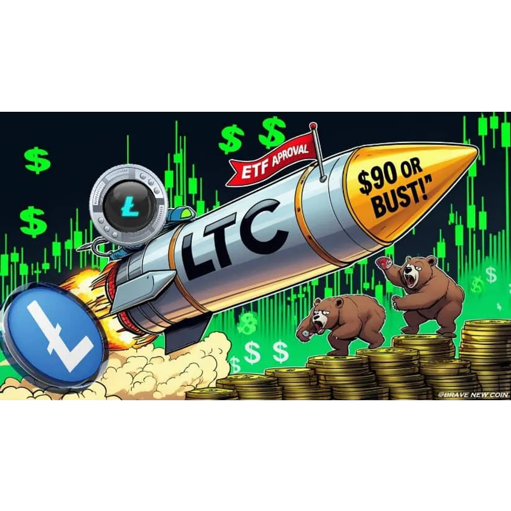 Litecoin (LTC) Price Prediction: Litecoin Surges Toward as ETF Approval Odds Fuel Bull Flag Breakout – Brave New Coin Litecoin (LTC) Price Prediction: Litecoin Surges Toward as ETF Approval Odds Fuel Bull Flag Breakout – Brave New Coin