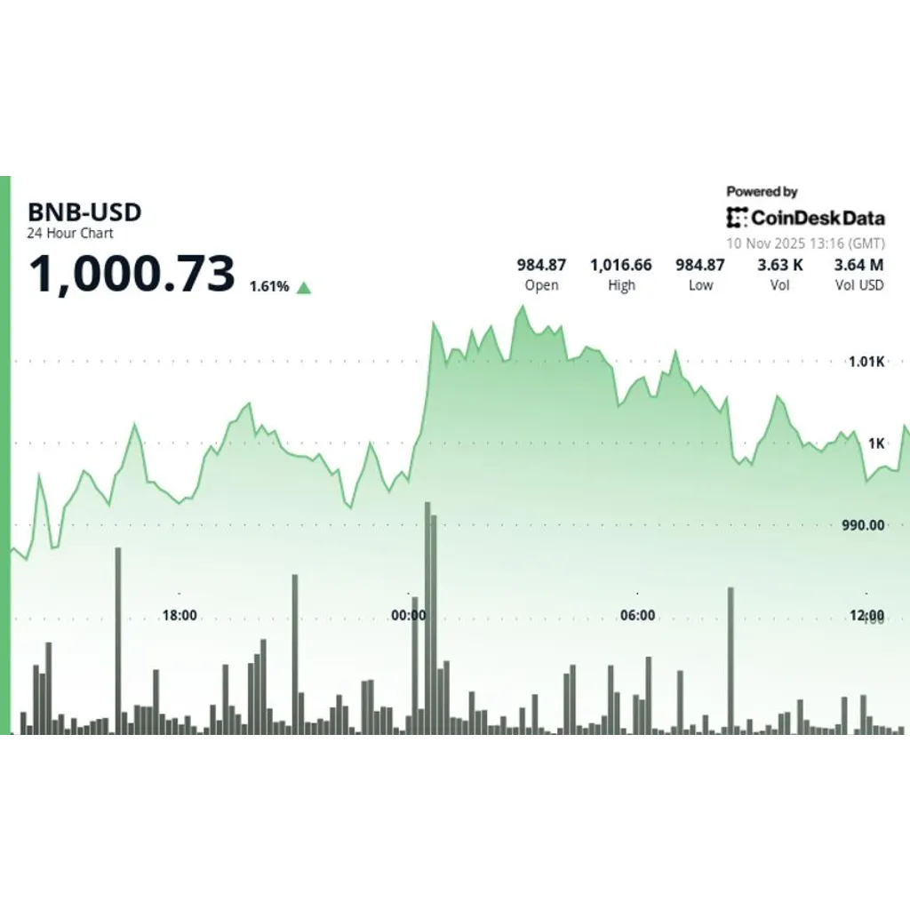 BNB breaks above ,000 amid broader market rally but reversal pattern clouds outlook BNB breaks above ,000 amid broader market rally but reversal pattern clouds outlook