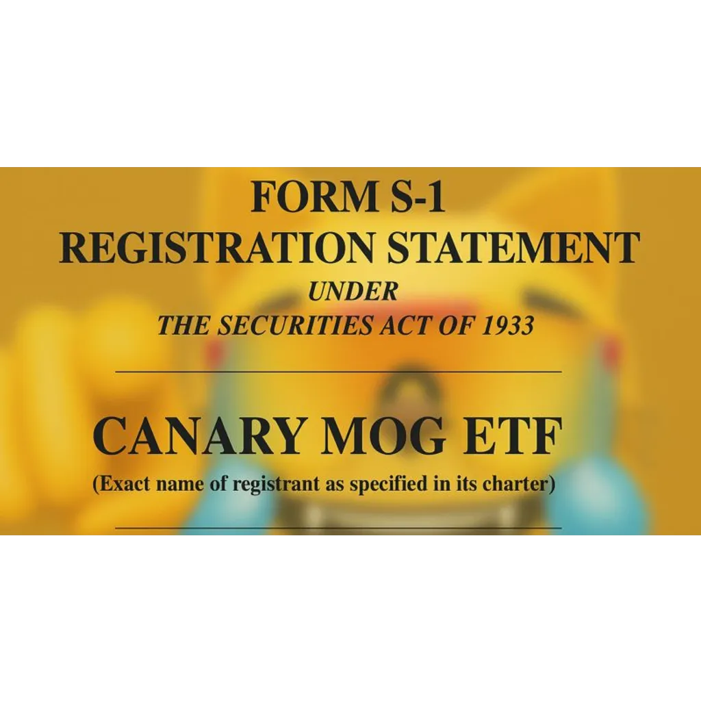 Canary Capital files S-1 registration for MOG ETF launch Canary Capital files S-1 registration for MOG ETF launch