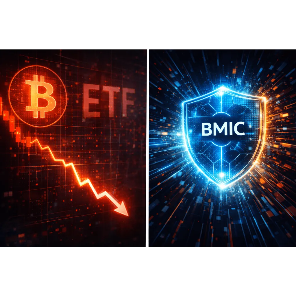 ETF Outflows Push Bitcoin Below K as BMIC Presale Grows ETF Outflows Push Bitcoin Below K as BMIC Presale Grows