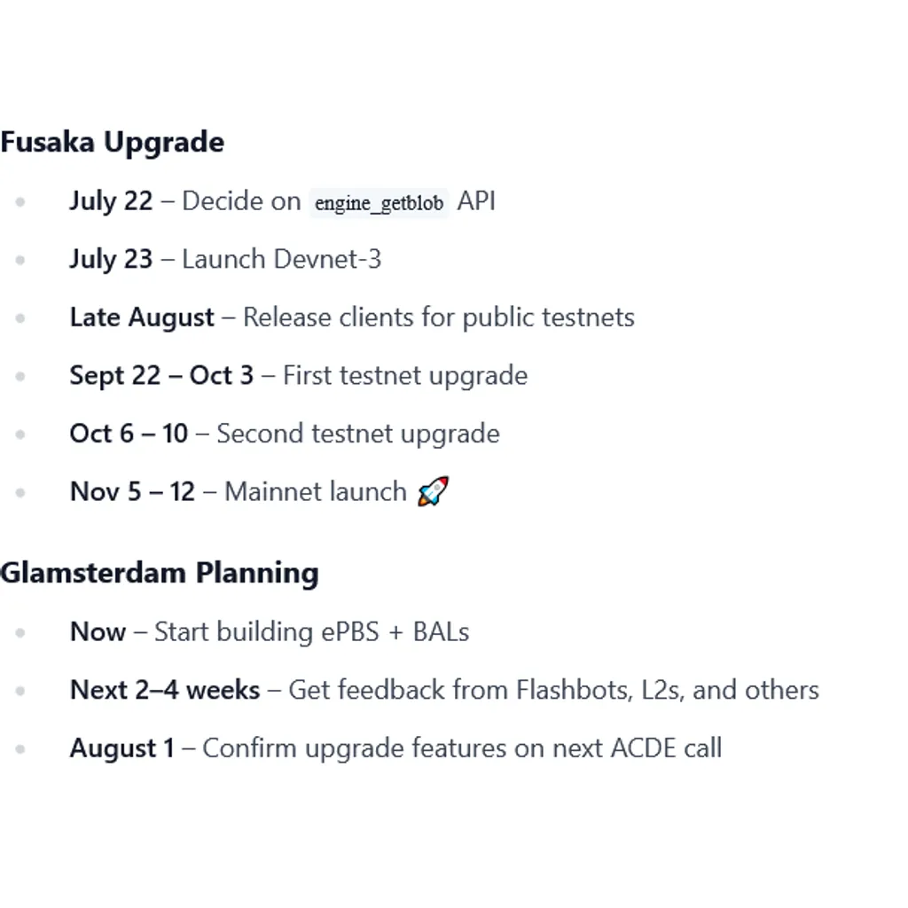 Ethereum’s Fusaka upgrade set for November, Glamsterdam planning next Ethereum’s Fusaka upgrade set for November, Glamsterdam planning next
