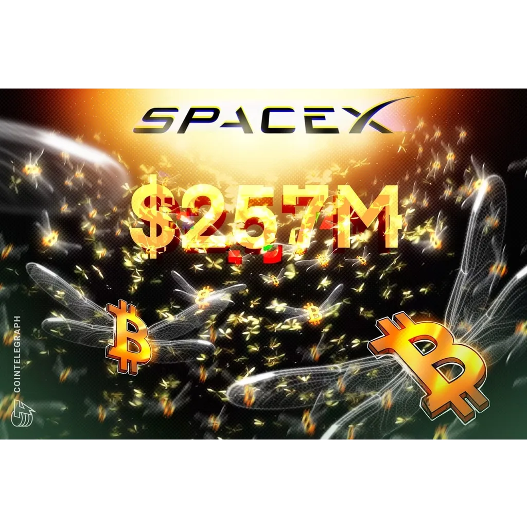 SpaceX moves 257 million dollars in Bitcoin in second transfer SpaceX moves 257 million dollars in Bitcoin in second transfer