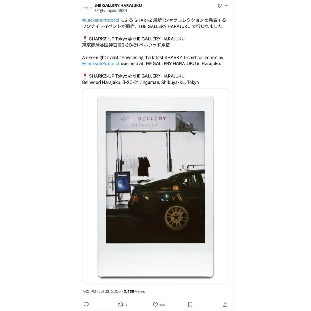 Jackson.io’s Sharkz NFT Lands in Harajuku, Tokyo with Debut Fashion Collaboration “Sharkz-Up Tokyo” – The Daily Hodl Jackson.io’s Sharkz NFT Lands in Harajuku, Tokyo with Debut Fashion Collaboration “Sharkz-Up Tokyo” – The Daily Hodl