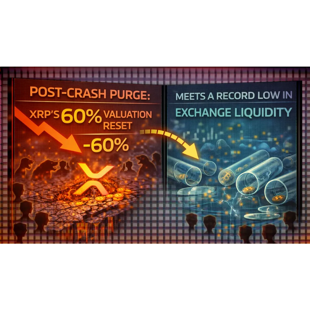 XRP’s 60% Valuation Reset Meets a Record Low in Exchange Liquidity XRP’s 60% Valuation Reset Meets a Record Low in Exchange Liquidity