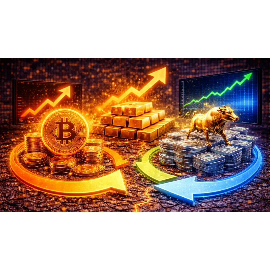 Capital Rotation Intensifies As Bitcoin Lags Gold and US Equities Capital Rotation Intensifies As Bitcoin Lags Gold and US Equities