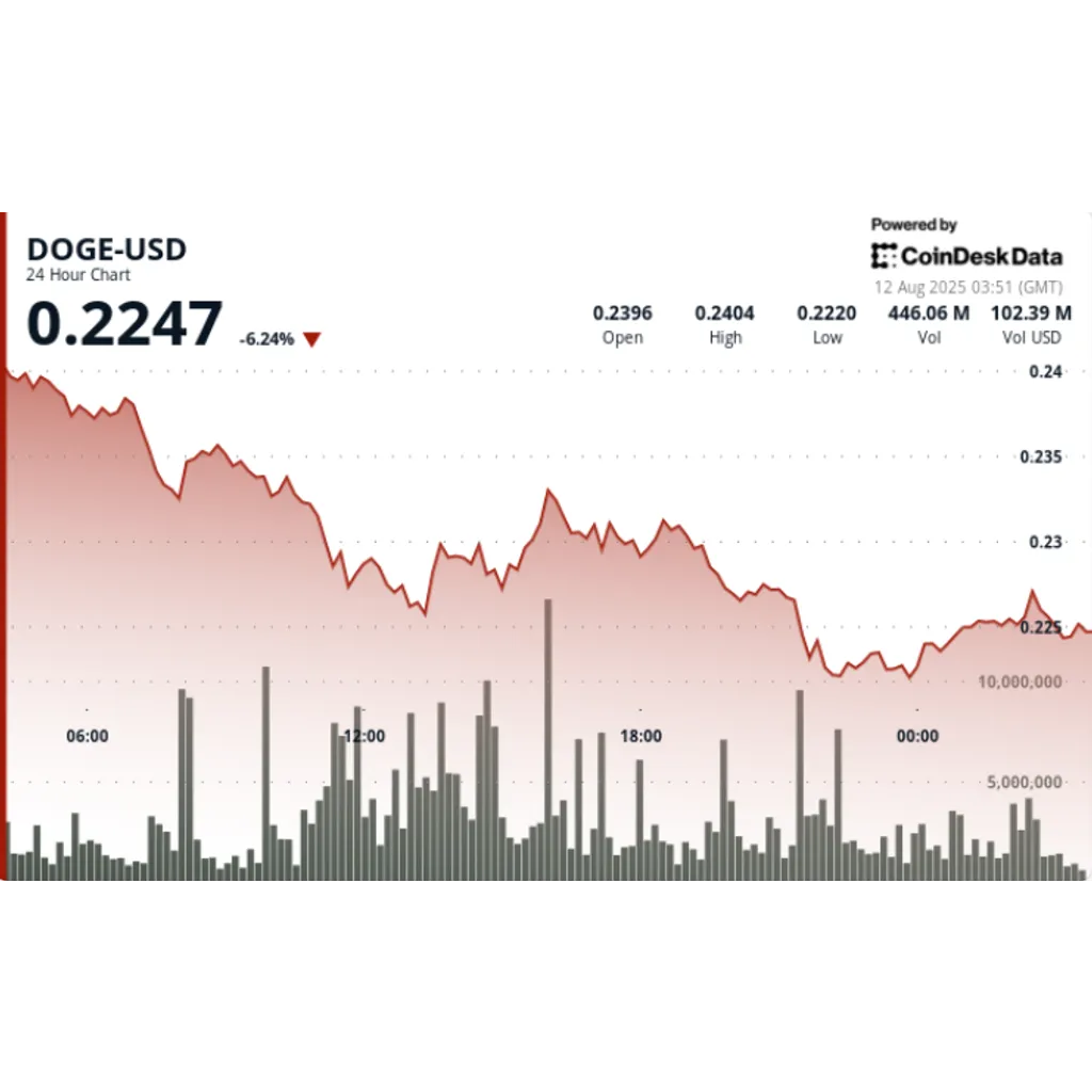 DOGE drops 7% toward 22-cent support DOGE drops 7% toward 22-cent support