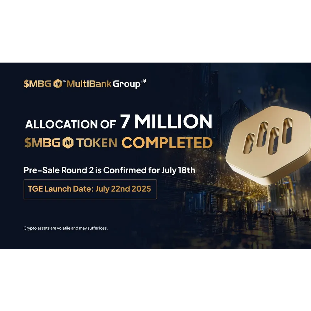 MultiBank Group Announces 7 Million $MBG Tokens Sold Out in Under One Hour During Initial Pre-Sale ETHNews MultiBank Group Announces 7 Million $MBG Tokens Sold Out in Under One Hour During Initial Pre-Sale ETHNews
