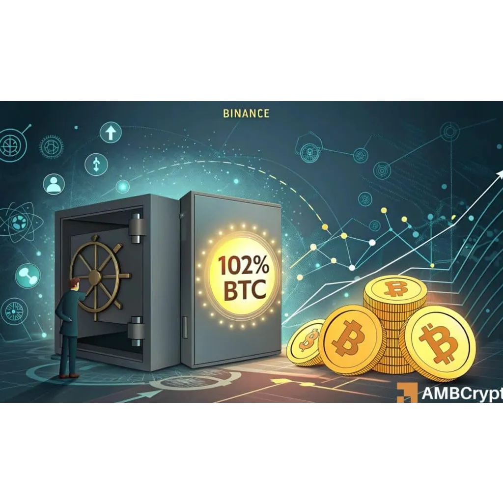 Binance maintains 102% BTC reserve ratio with… Binance maintains 102% BTC reserve ratio with…
