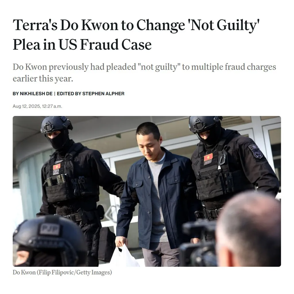 Do Kwon pleads guilty in B TerraUSD fraud case Do Kwon pleads guilty in B TerraUSD fraud case