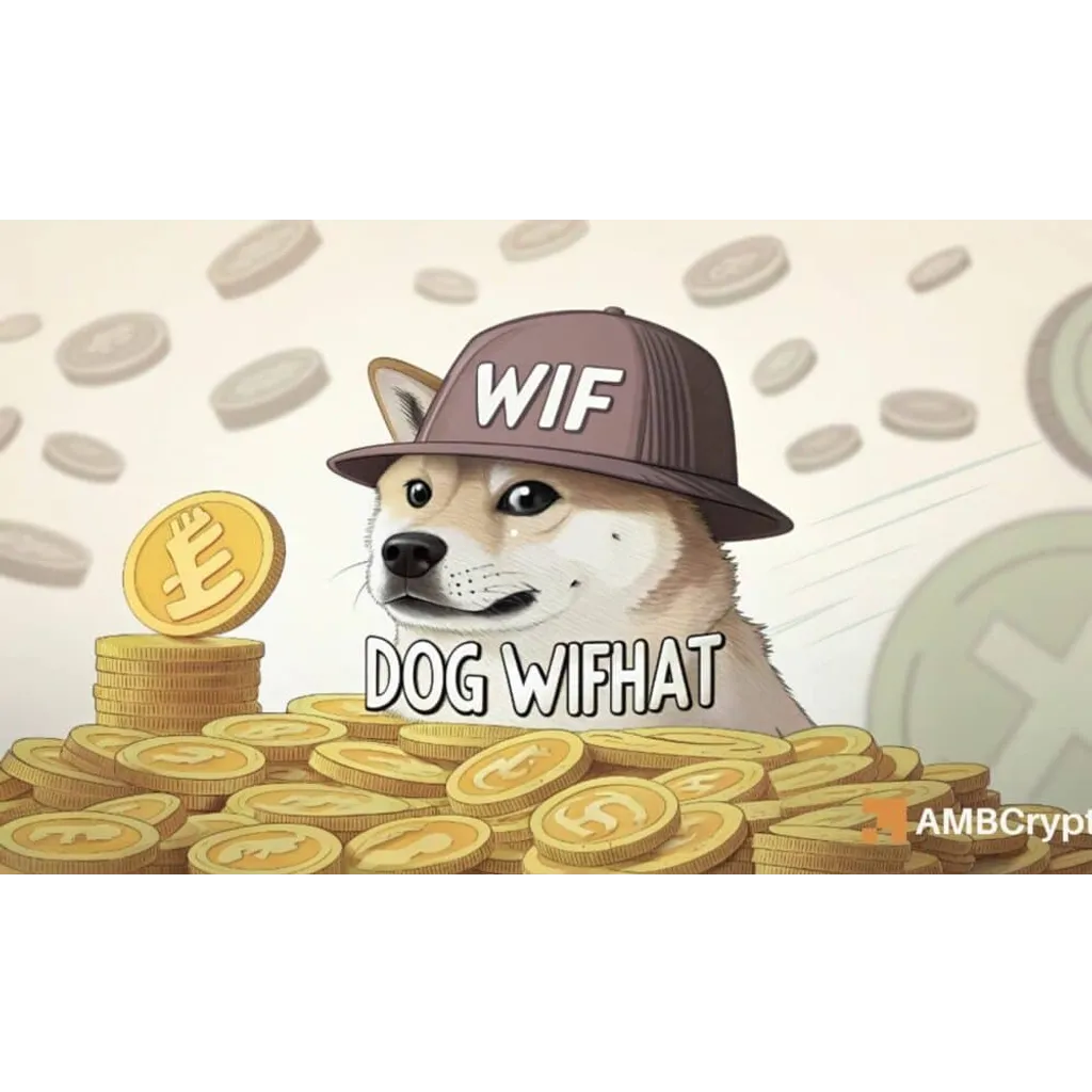 dogwifhat falls 11% to alt= dogwifhat falls 11% to alt=