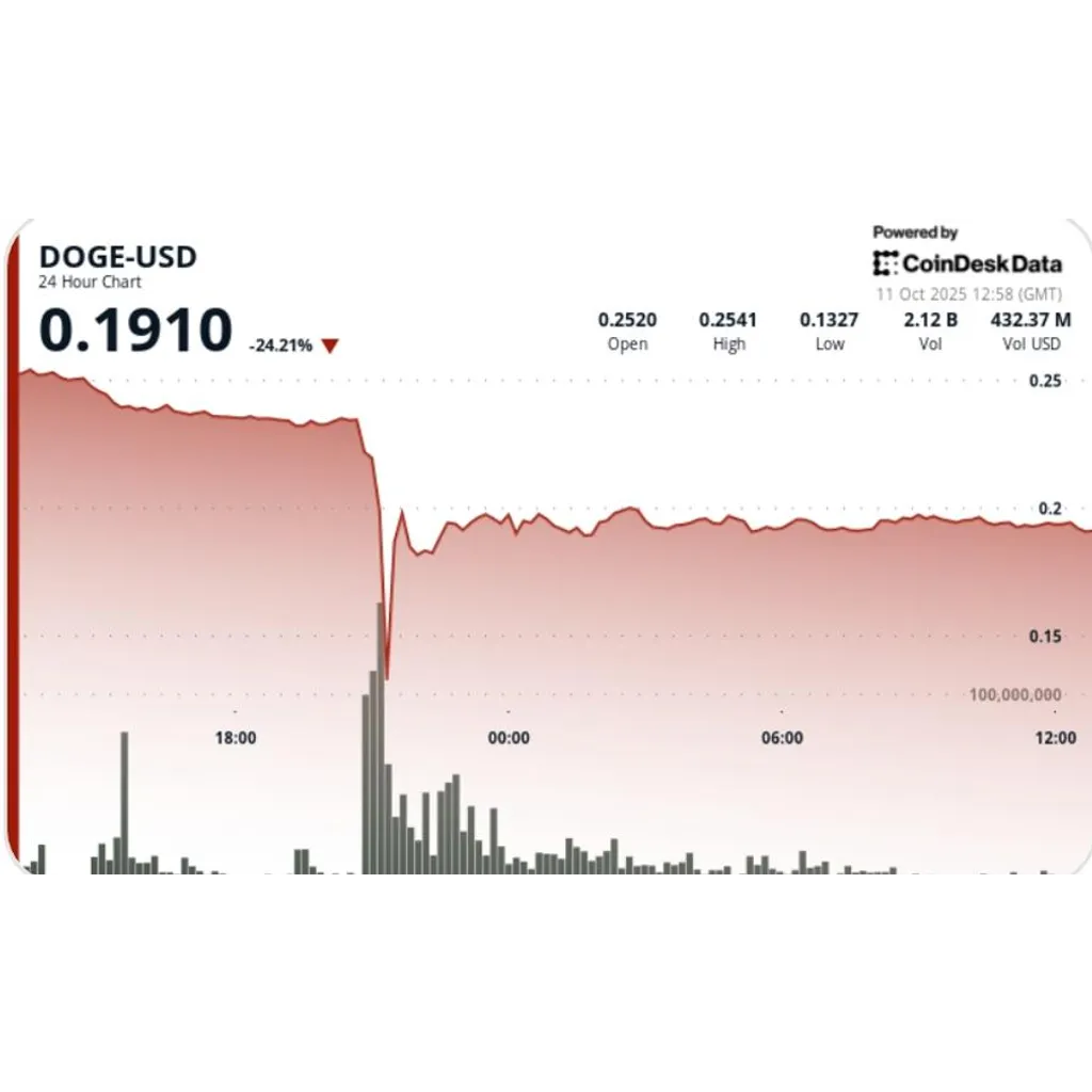 Dogecoin suffers 50 percent flash crash in volatile cryptocurrency market Dogecoin suffers 50 percent flash crash in volatile cryptocurrency market