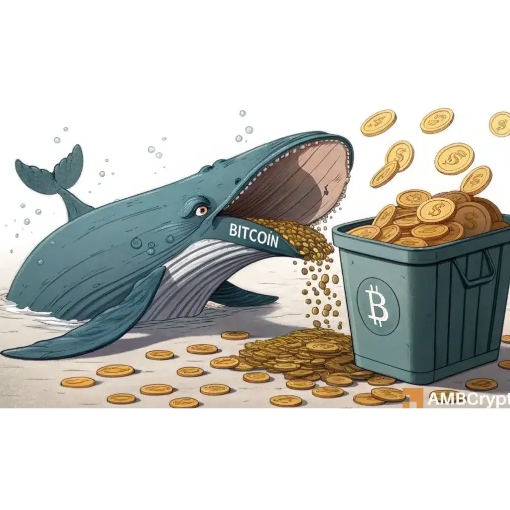 Bitcoin whales offload 112,000 BTC in one month Bitcoin whales offload 112,000 BTC in one month