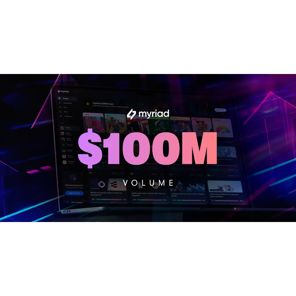 Prediction Market Myriad Hits 0 Million Milestone with Tenfold Growth Prediction Market Myriad Hits 0 Million Milestone with Tenfold Growth