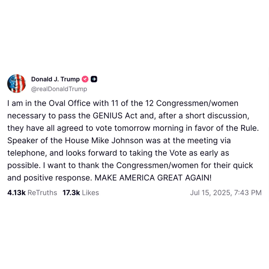 Republican Lawmaker Votes NO On GENIUS Act Over Missing CBDC Ban – Details | Bitcoinist.com Republican Lawmaker Votes NO On GENIUS Act Over Missing CBDC Ban – Details | Bitcoinist.com
