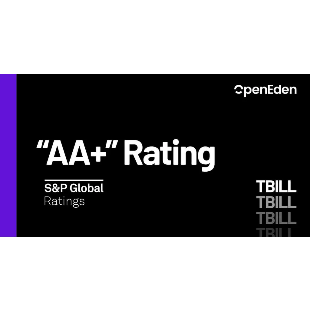 S&P Global awards AA+ rating to OpenEden TBILL Fund for tokenized treasuries S&P Global awards AA+ rating to OpenEden TBILL Fund for tokenized treasuries