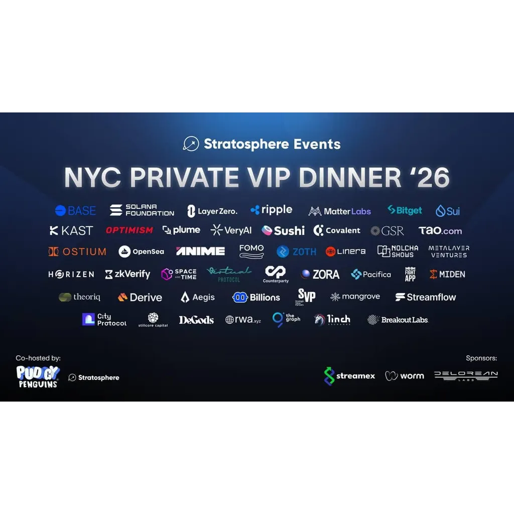 Stratosphere & Pudgy Penguins Announce The Founders Table: A Global Private Dinner Series for Web3 Top Leaders Stratosphere & Pudgy Penguins Announce The Founders Table: A Global Private Dinner Series for Web3 Top Leaders