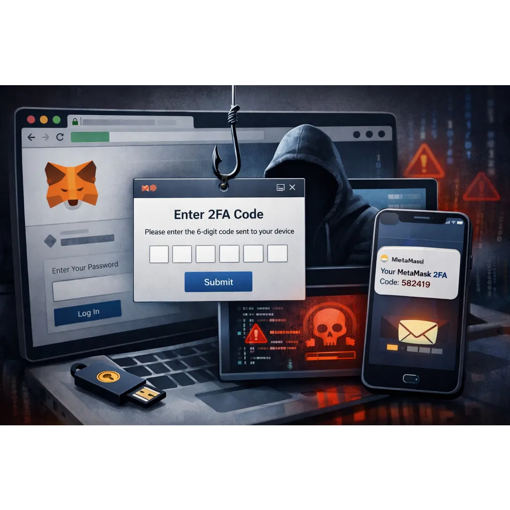 Fake MetaMask 2FA phishing scam uses polished design to steal wallet seed phrases Fake MetaMask 2FA phishing scam uses polished design to steal wallet seed phrases