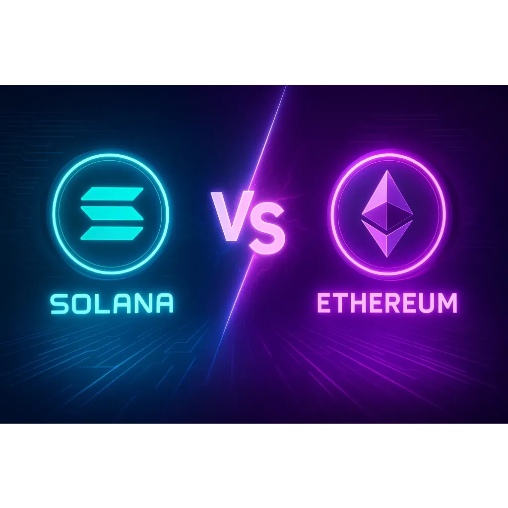 Solana and Ethereum blockchain performance comparison for 2025 Solana and Ethereum blockchain performance comparison for 2025