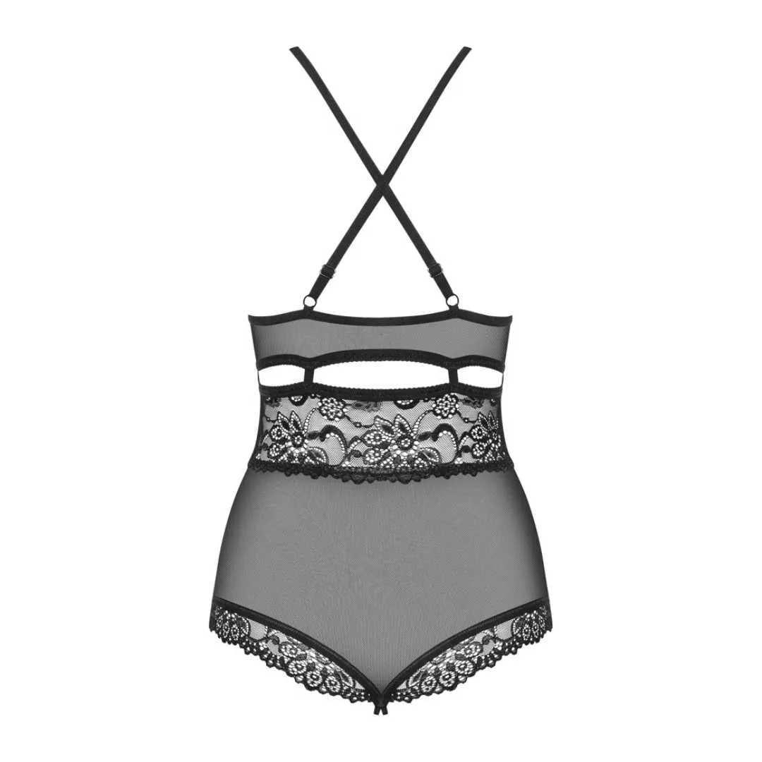 Body ouvert aus Mesh und Spitze – Bild 5