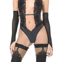 Patrice Catanzaro: Netz-Armstulpen, schwarz (L) Patrice Catanzaro: Netz-Armstulpen, schwarz (L)