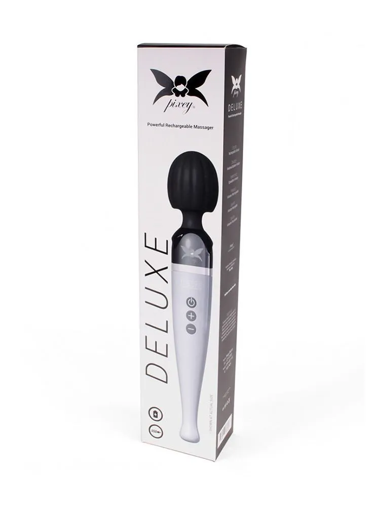 Pixey Deluxe: Wandvibrator, silber/schwarz Pixey Deluxe: Wandvibrator, silber/schwarz