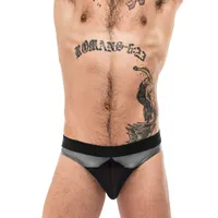 Male Power Iron Clad: String, grau (S/M) Male Power Iron Clad: String, grau (S/M)