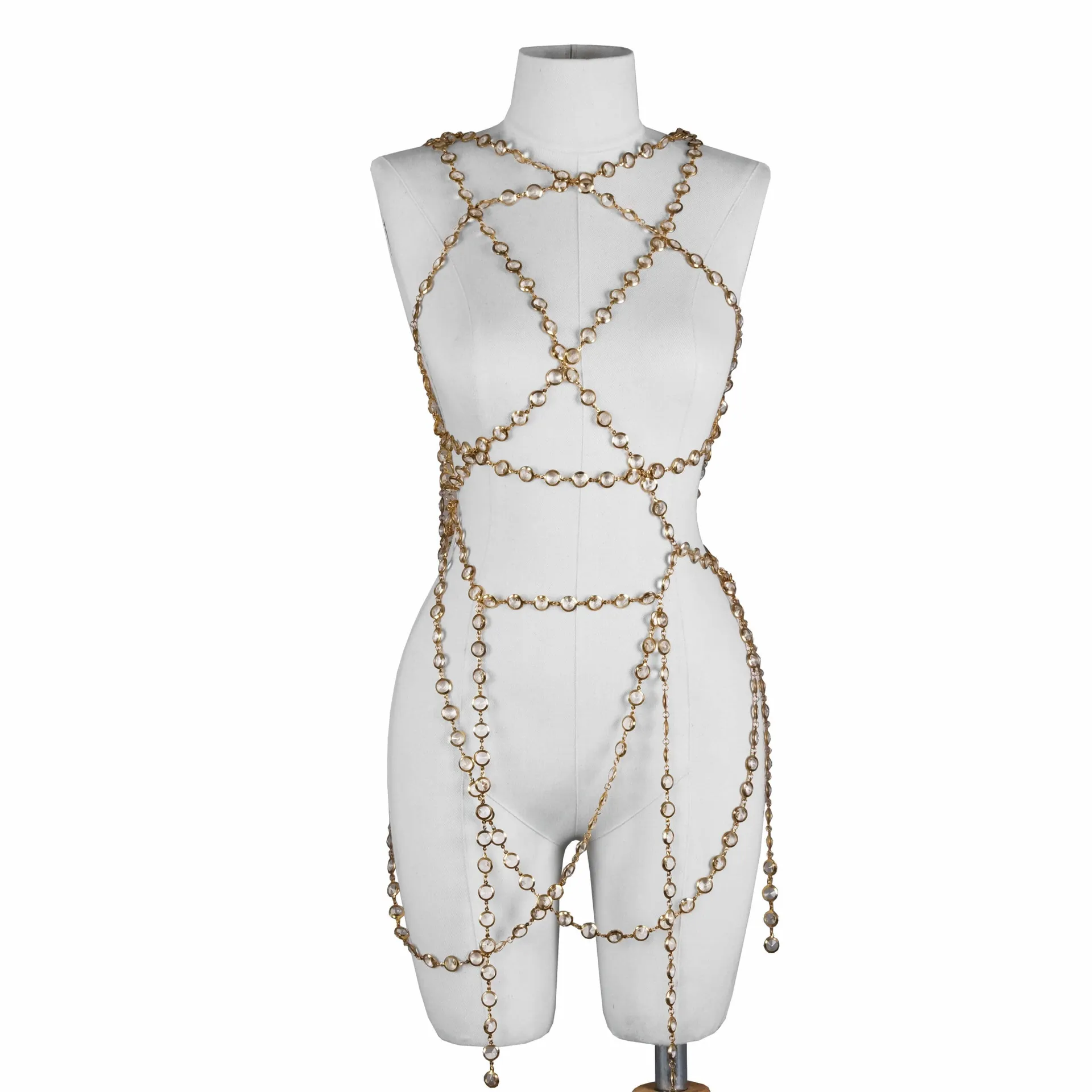 Elif Domanic - Lucita Harnisch aus Glasperlen Größe L Elif Domanic - Lucita Harnisch aus Glasperlen Größe L