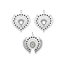 Bijoux Indiscrets Flamboyant: Bodysticker, schwarz/silber Bijoux Indiscrets Flamboyant: Bodysticker, schwarz/silber