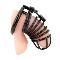Blueline - Deluxe Chastity Cage Black Blueline - Deluxe Chastity Cage Black