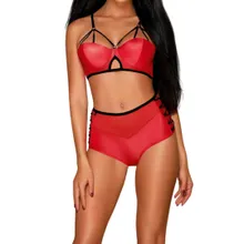 Bügel-BH und High Waist Slip im Wetlook Bügel-BH und High Waist Slip im Wetlook