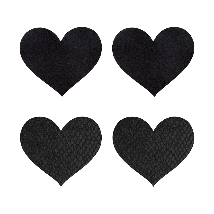 Classic Black Hearts, 2 Paar Pasties Classic Black Hearts, 2 Paar Pasties
