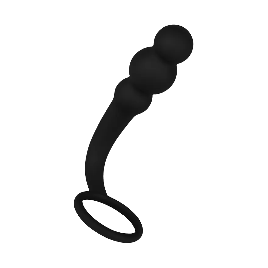 Sinnlicher Analplug mit Hodenring, 14,5 cm Sinnlicher Analplug mit Hodenring, 14,5 cm