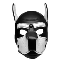 Spike Puppy BDSM Hood - Schwarz/Weiß Spike Puppy BDSM Hood - Schwarz/Weiß