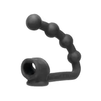 Buttballs: Penis- und Hodenring mit Analplug, schwarz Buttballs: Penis- und Hodenring mit Analplug, schwarz