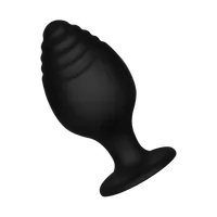 Sinnlich gerippter Analplug L, 8,9 cm Sinnlich gerippter Analplug L, 8,9 cm