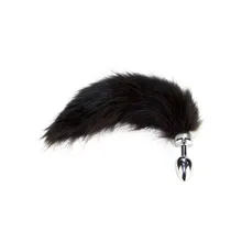 Edelstahl-Buttplug mit Plüschschwanz (180g) Edelstahl-Buttplug mit Plüschschwanz (180g)
