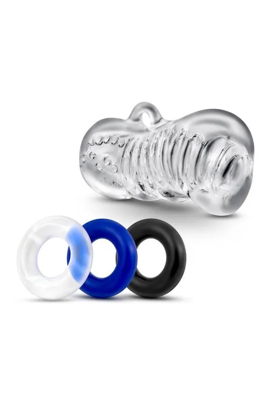 Blush - Quickie Kit Stroker-Hülle und Cockring-Set – Bild 2