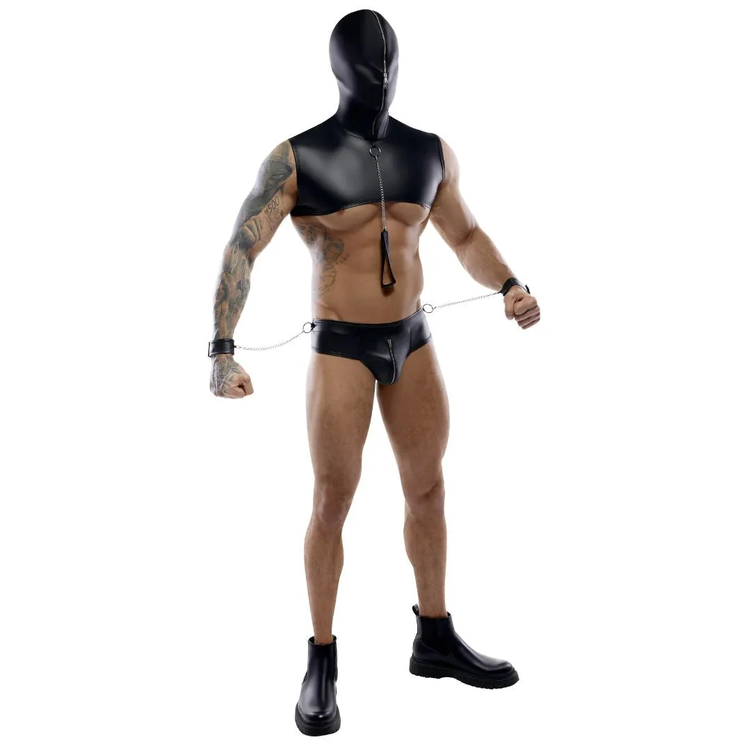 Top plus String mit Handfesseln und Leine – Bild 4