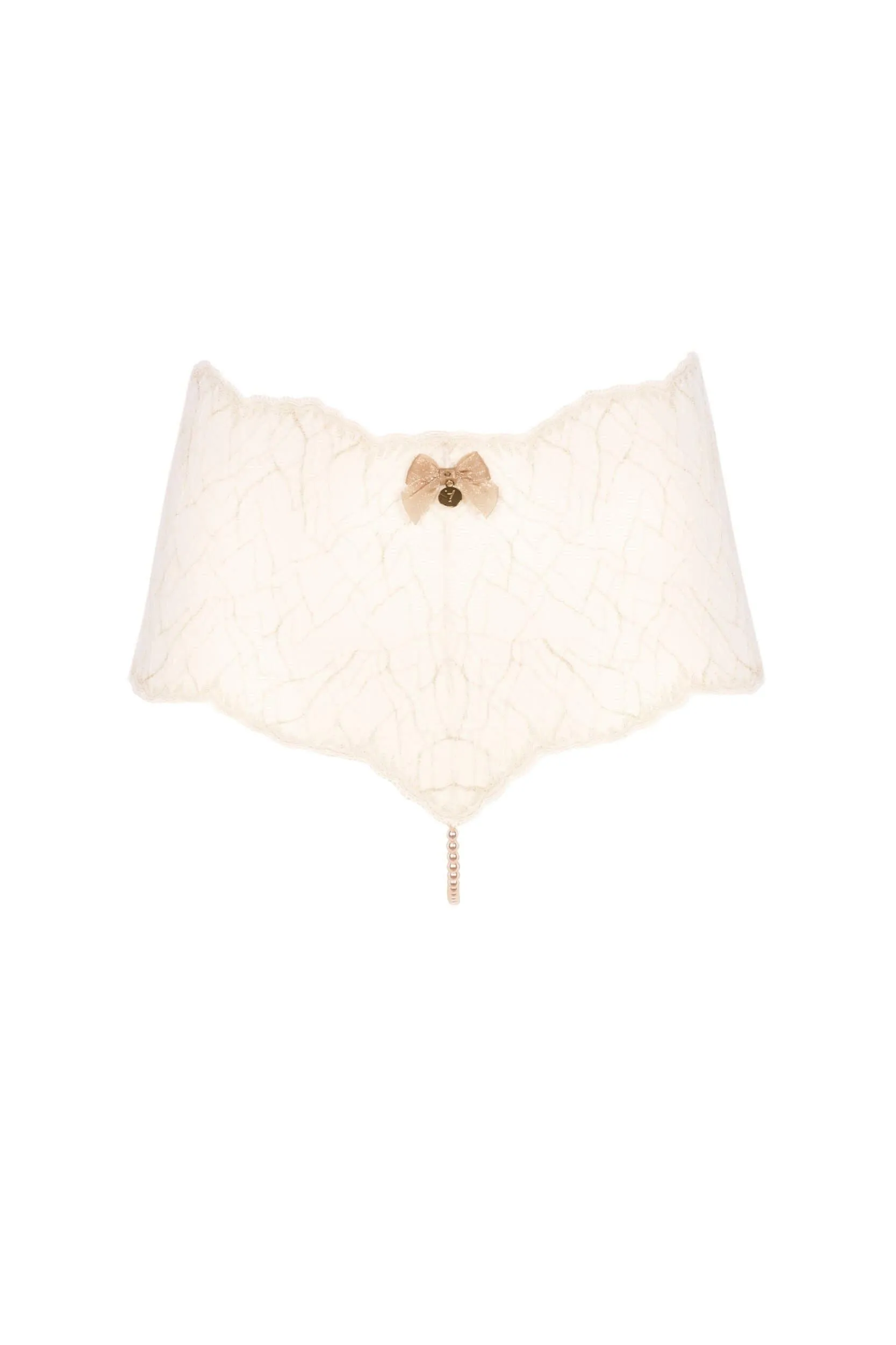 Bracli - Sydney Panty Elfenbein - Luxus Perlenstring Dessous Größe M – Bild 2