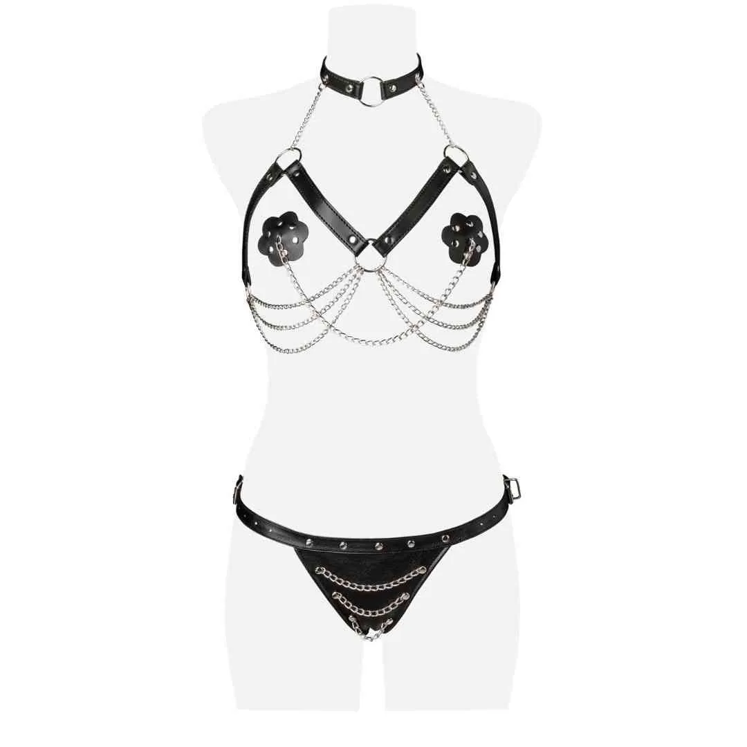 Harness-Ketten-Set mit D-Ring Halsband – Bild 4