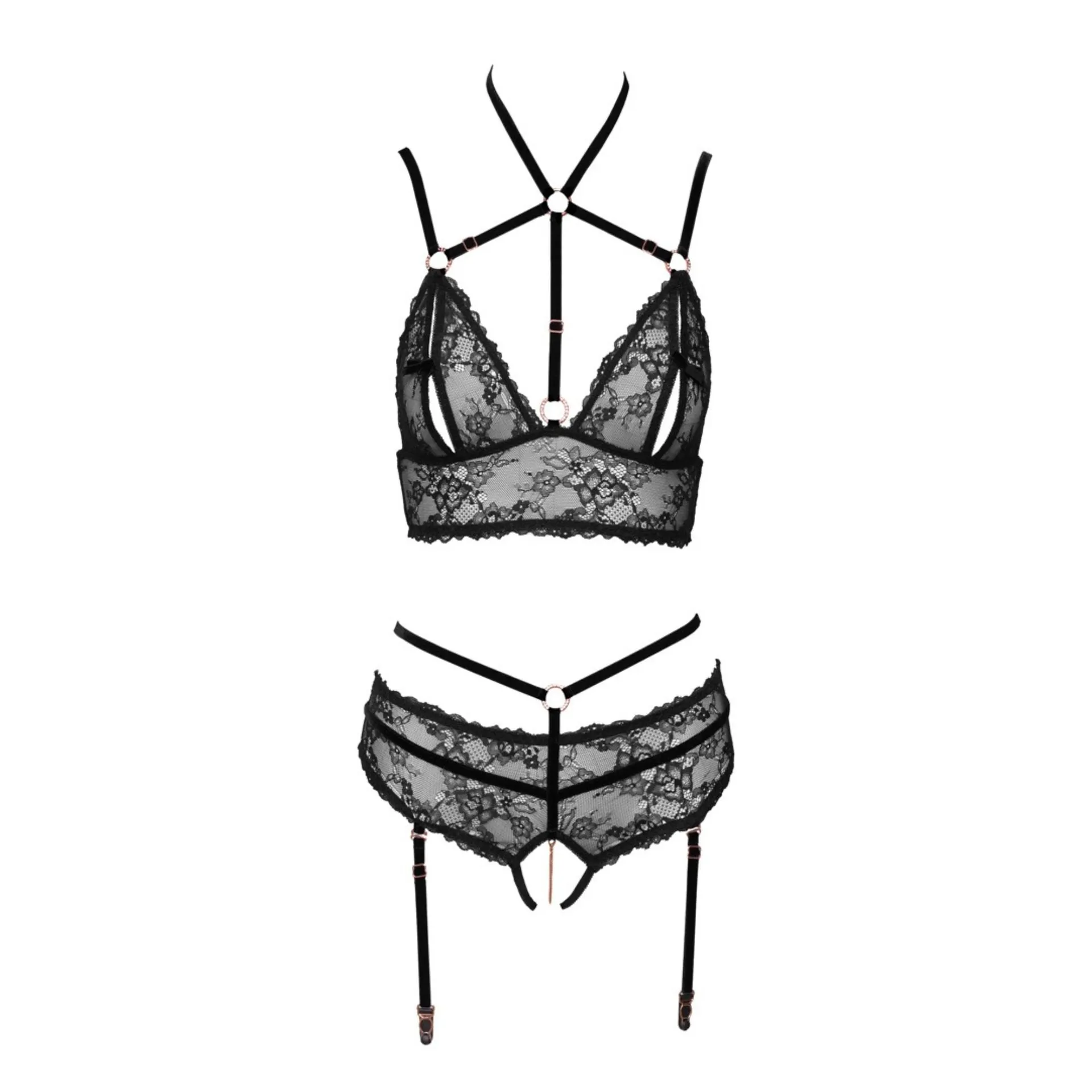 Bralette und Straps-Slip Ouvert – Bild 5