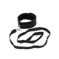 Soft Collar: Halsfessel mit Führleine, schwarz Soft Collar: Halsfessel mit Führleine, schwarz